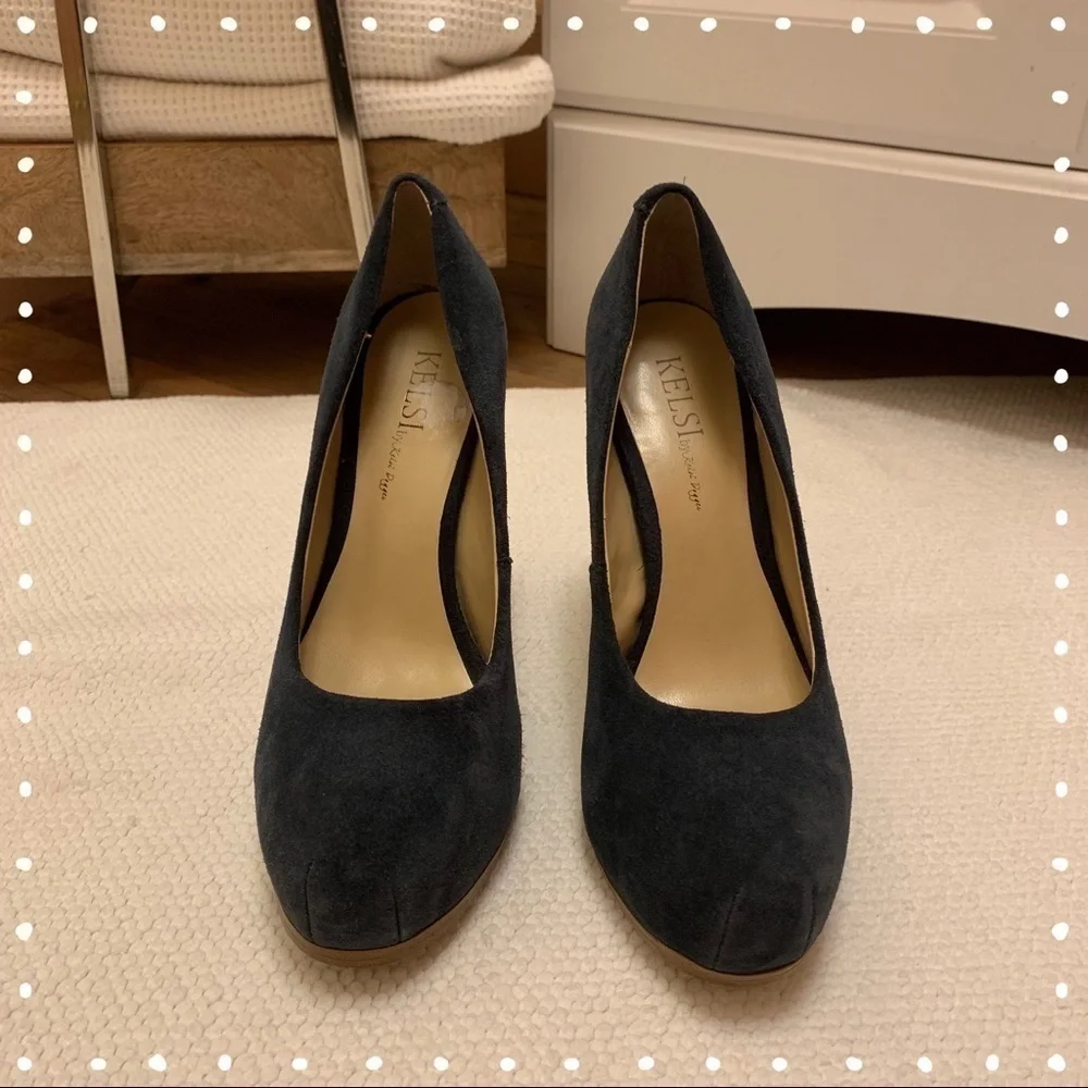 KELSI by Kelsi Dagger Laurie Blue Suede Heels